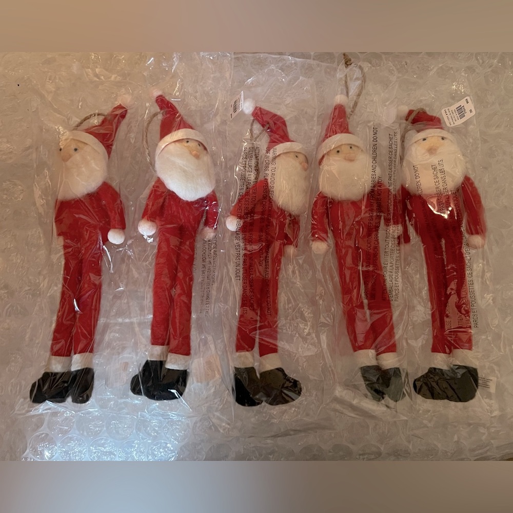Pottery Barn Santa Claus Ornaments